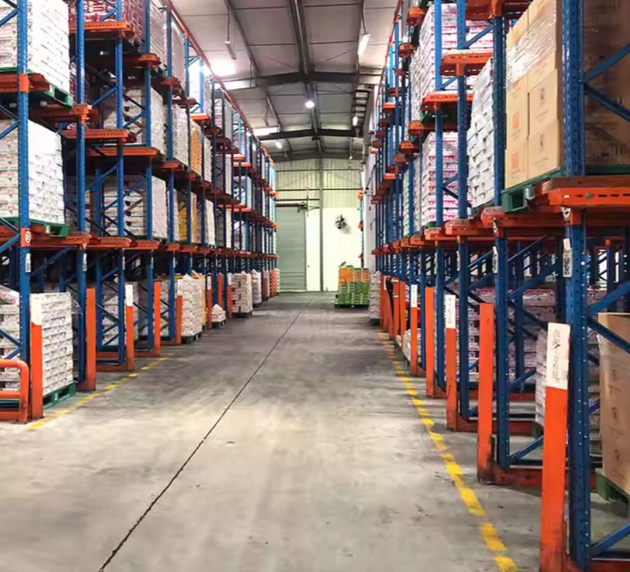 Customizable 100% Space Utilization Drive-In Pallet Flow System with 5 Layer Metal Safety Guardrails for Warehouses Laser-Cut