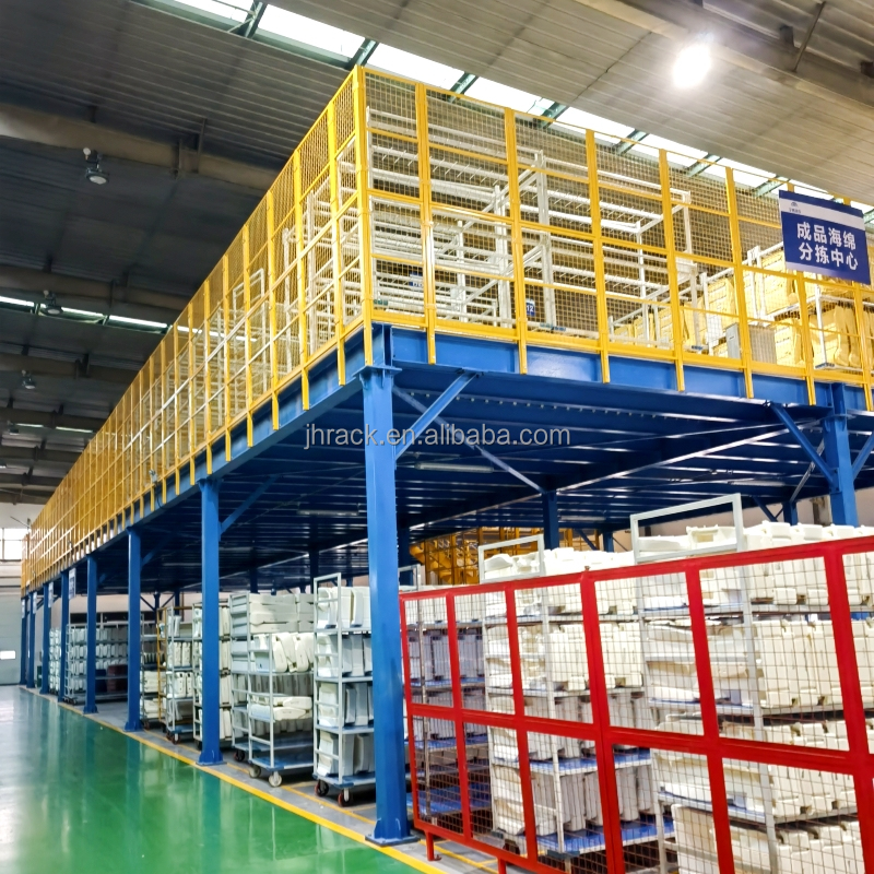 Heavy Duty Warehouse Racks Loft Platform Storage Shelf Steel Mezzanine Office Attic Mezzanine Floor Rack for Cargo Equipment