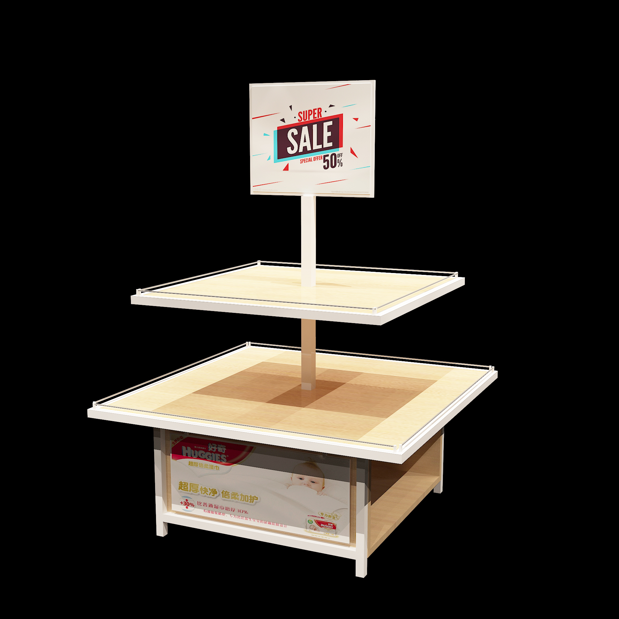 New Design Heavy Duty Double-Sided Gondola Steel Eco-Friendly Supermarket Shelf China Great Price Hypermarket Shelving System
