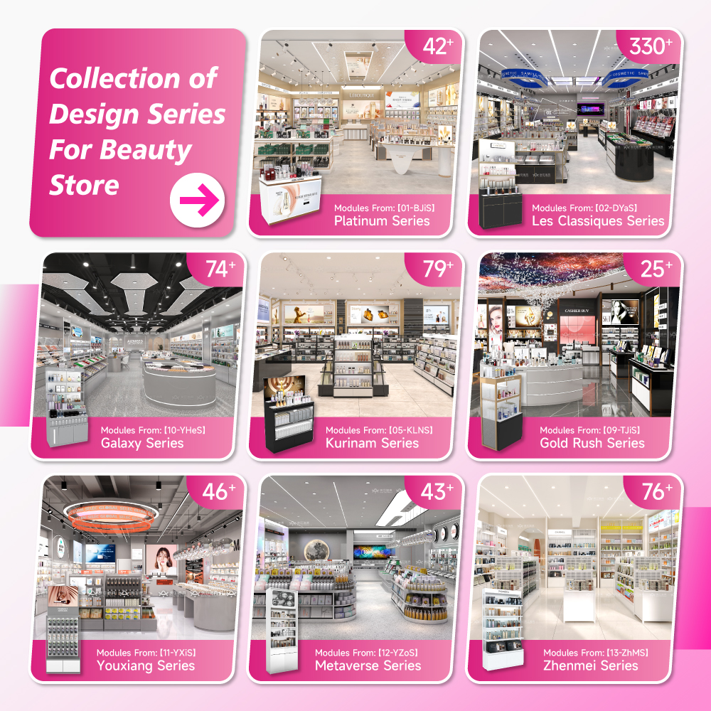 BSD2602 MZI High Quality Factory Direct Shipping Store Display Shelf Best Selling Beauty Shop Interior Design