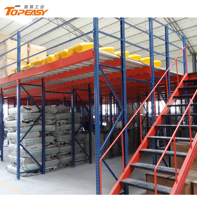 Custom Size CE Certified Factory Durable Steel Mezzanine Floor Racking System Warehouse Multi Level Storage Solution