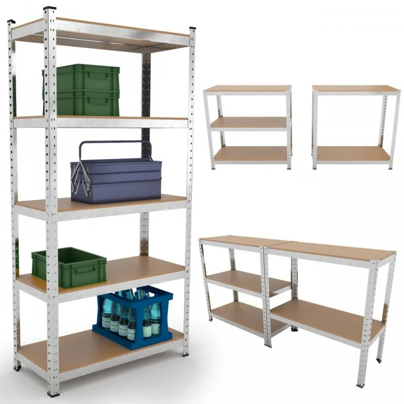 Heavy Duty Adjustable Stacking Boltless Rivet Steel Storage Shelving Design 3