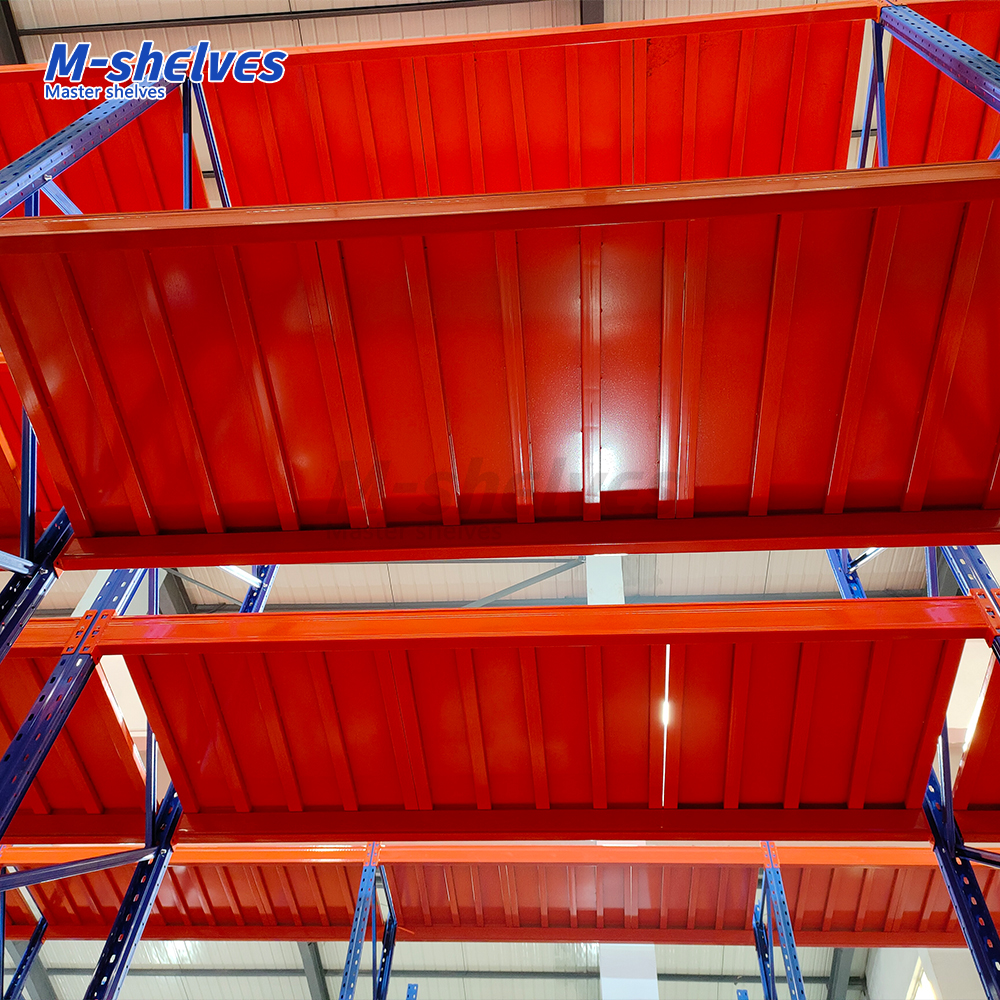 Durable Steel Load-bearing Stackable Multi-Level Racking Shelves Corrosion Protection For Retail Stockroom Inventory Arrangement
