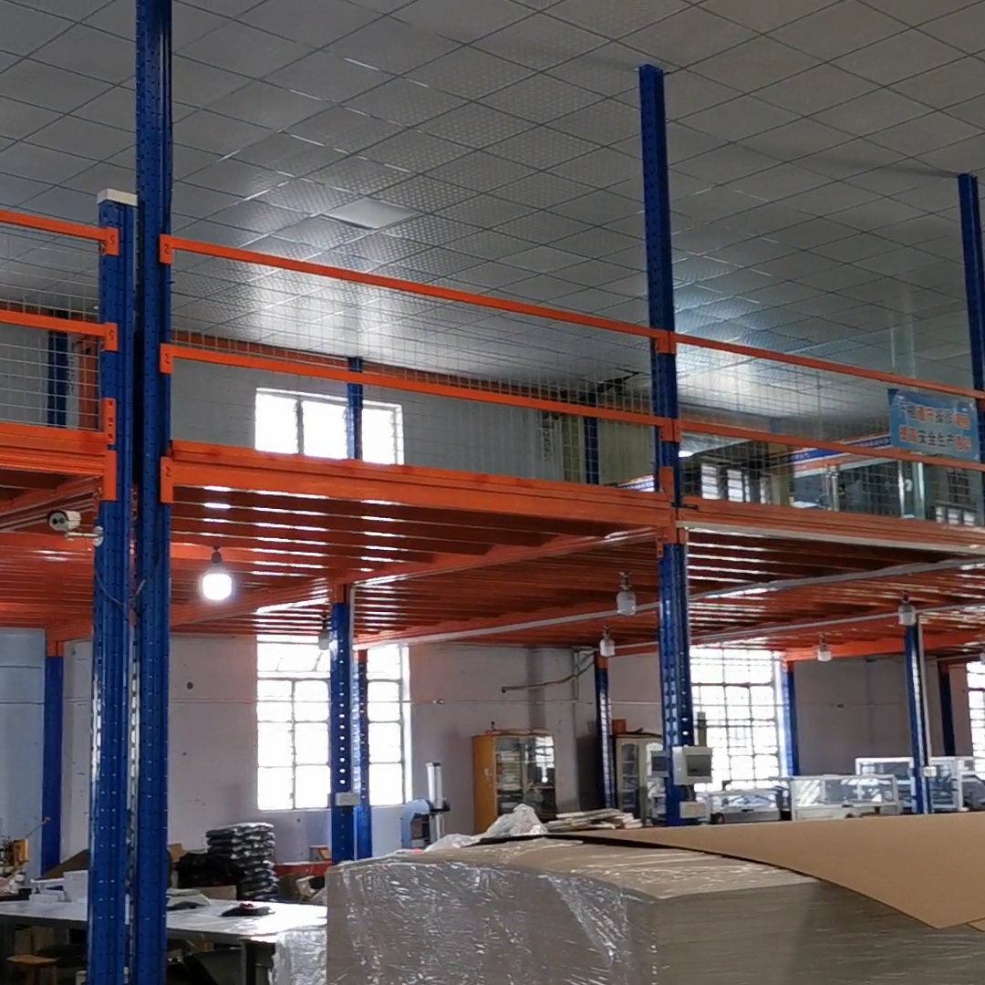 China Factory Steel/wooden Mezzanine Floor Racking Mattresses Storage Multi Level Warehouse Rack