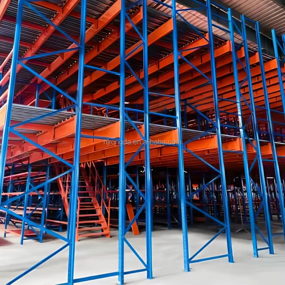 Structure Mezzanine Floor Platform Rack System Multi-level Steel Platform Metal Storage Rack