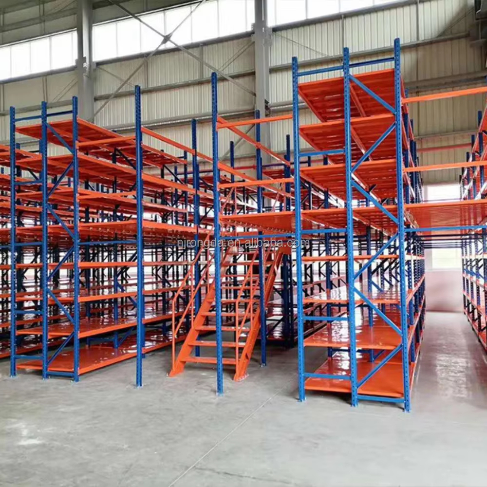 Structure Mezzanine Floor Platform Rack System Multi-level Steel Platform Metal Storage Rack