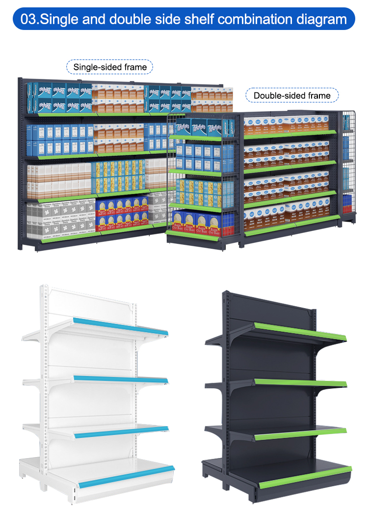 Double Sided Gondola Shelf