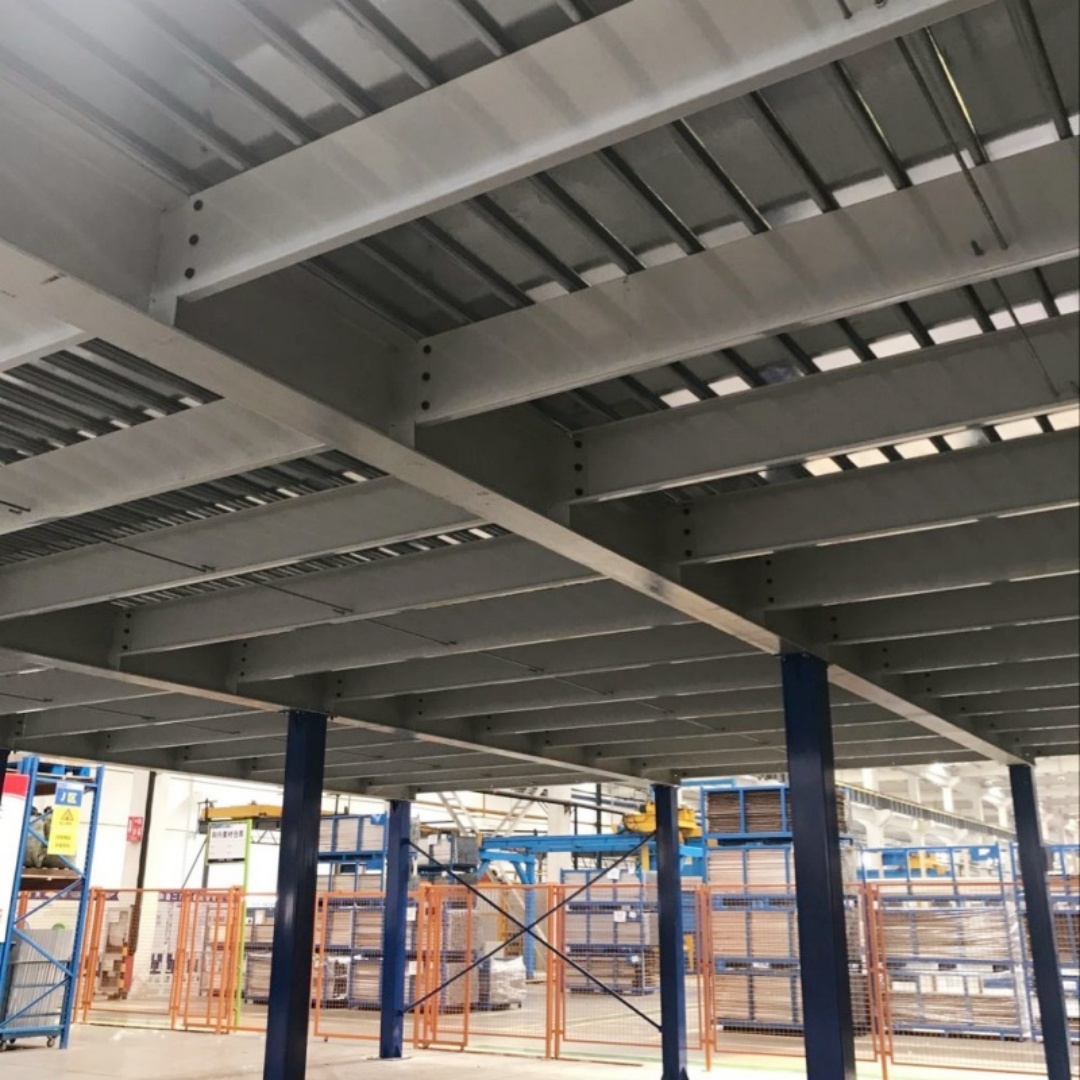 OEM Heavy Duty Custom Multi-Tier Q235B Steel Mezzanine Floor Racking System with Epoxy Coating for Warehouse Storage