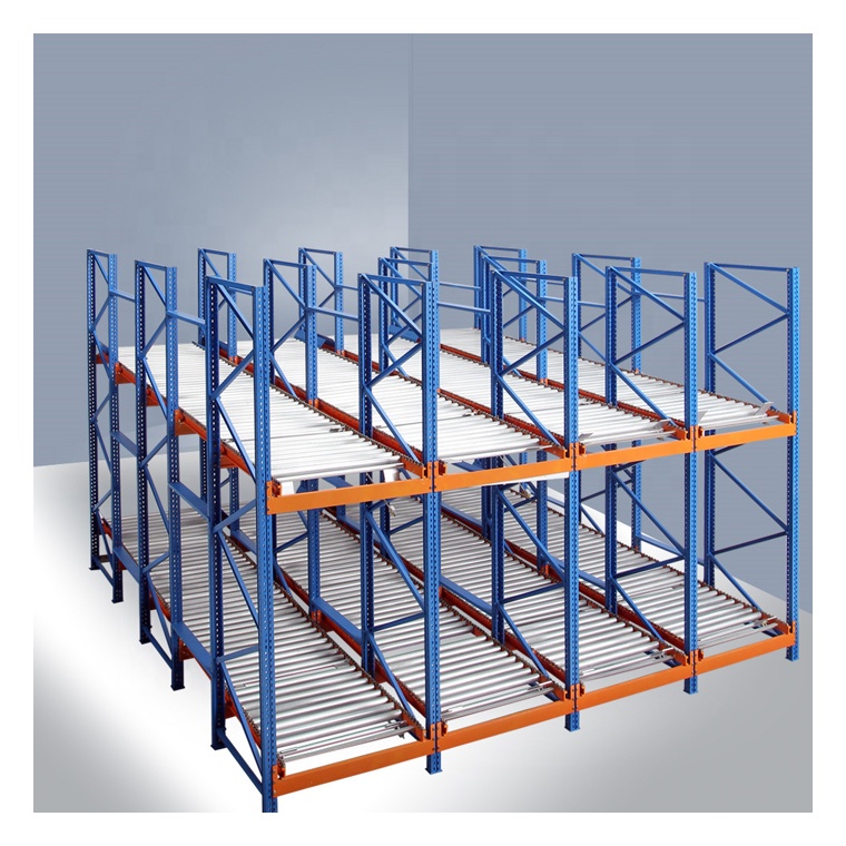 Hot Sell Gravity Pallet Racking Industrial Shelves Flow Stainless Roller Racks