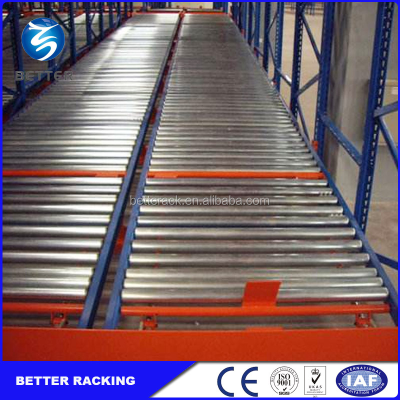 High Quality Warehouse Storage Pallet Flow Rack, Heavy Duty Gravity Flow Rack