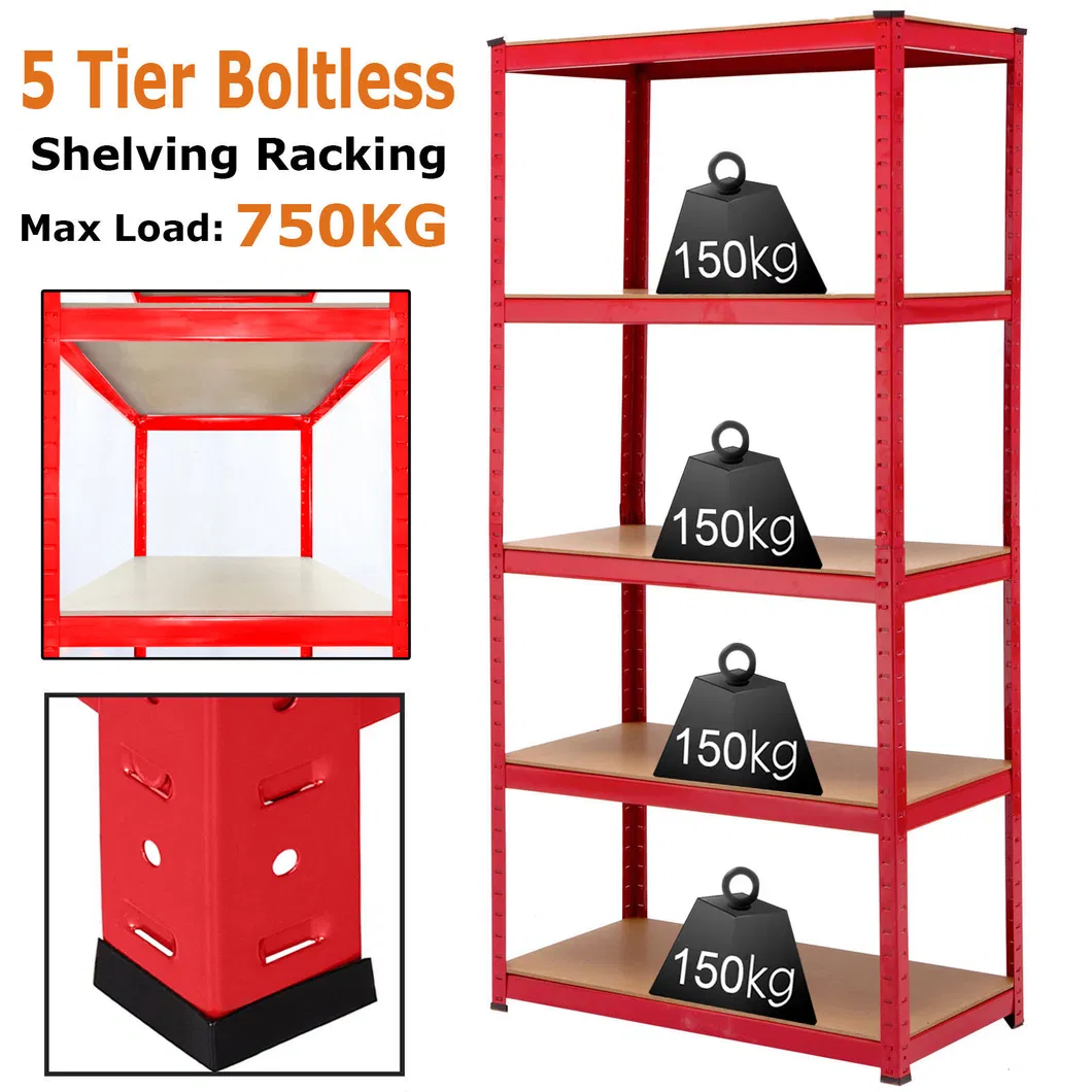 Heavy Duty Adjustable Stacking Boltless Rivet Steel Storage Shelving Design 5