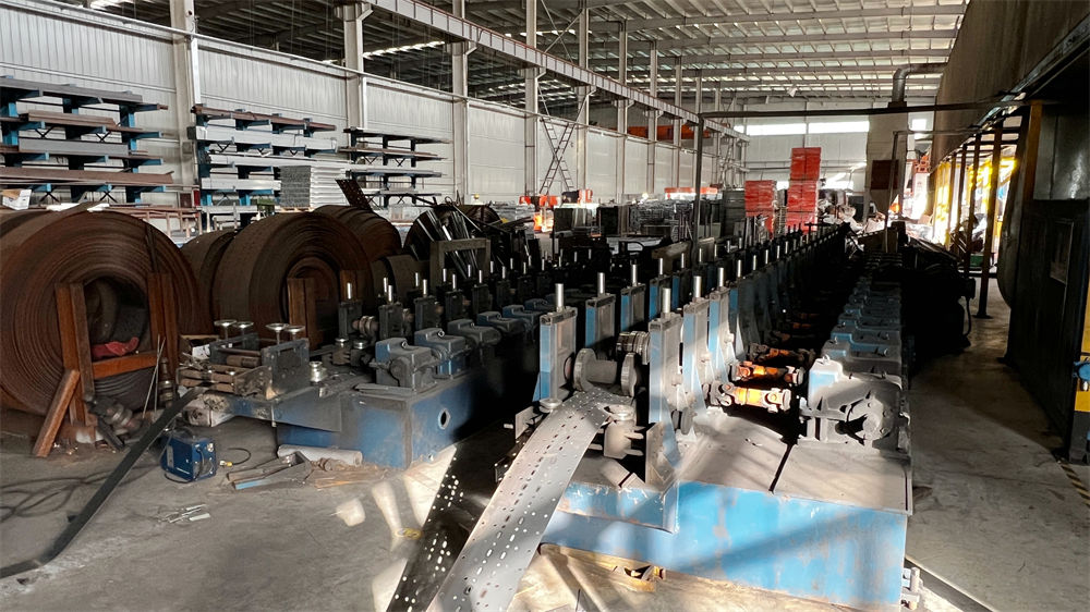Stretch forming process for industrial rack upright columns at Ciho Racks