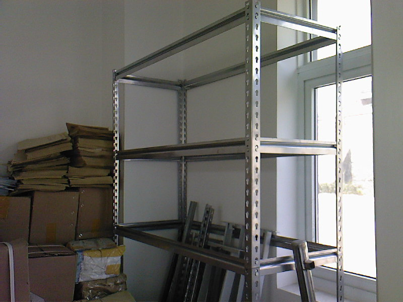 Light Duty Galvanized 5 Tier Boltless Rivet Metal Steel Garage Storage Rack Metal Shelving for Home Light Duty Warehouse Market Use