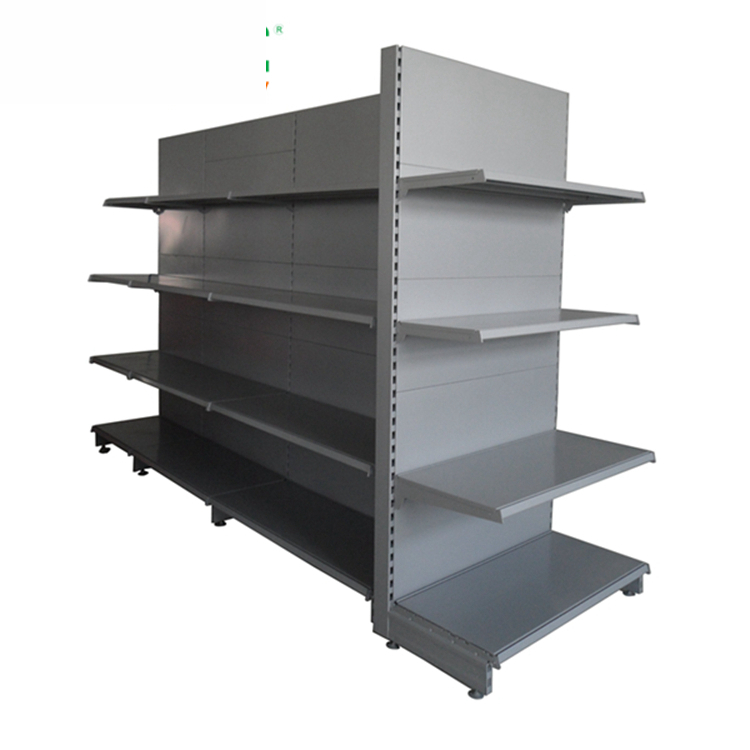 OEM Double-Sided Metal Gondola Shelving for Convenience Store &amp; Supermarket Economical Display Shelf With Competitive Price