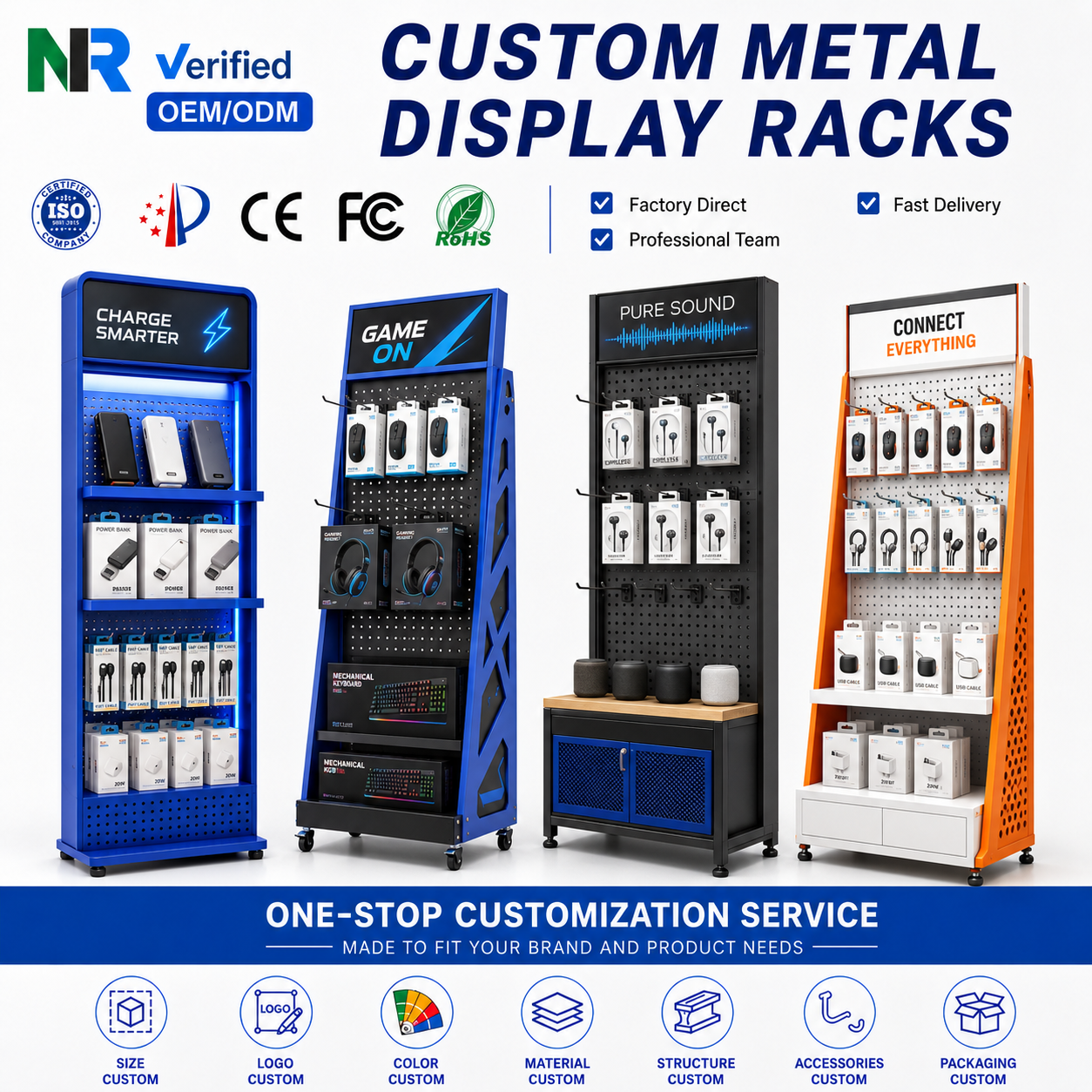 Bespoke Heavy Duty Wholesale Manufacturer Commercial Oem Display Shelf For Supermarket Grocery Retail Shop Mall