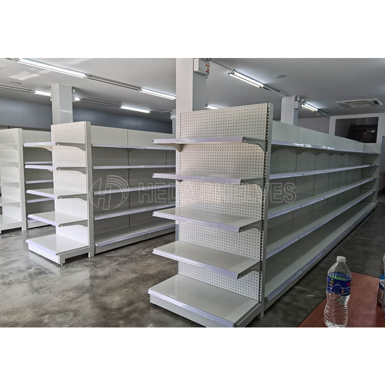 Double Side Gondola Metal Supermarket Shelf