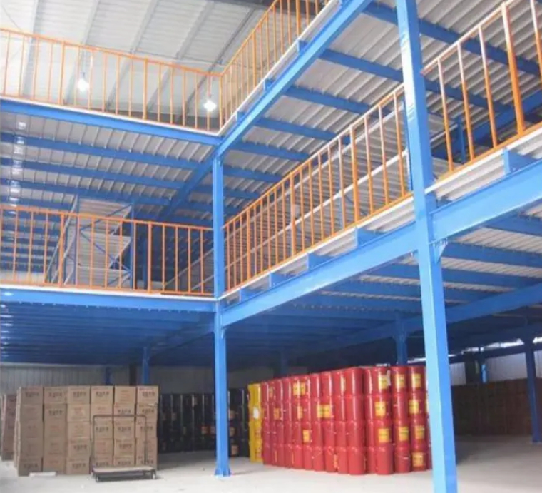 Steel Structure Mezzanine Floor Platform Rack System Multi-level Steel Platform Metal Storage Rack