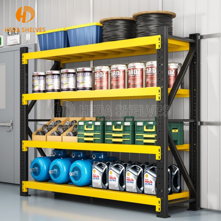 Boltless Adjustable Heavy Duty Load-Bearing 500kg/Layer Steel Racks Warehouse Industrial Stack Storage Racking Shelving System
