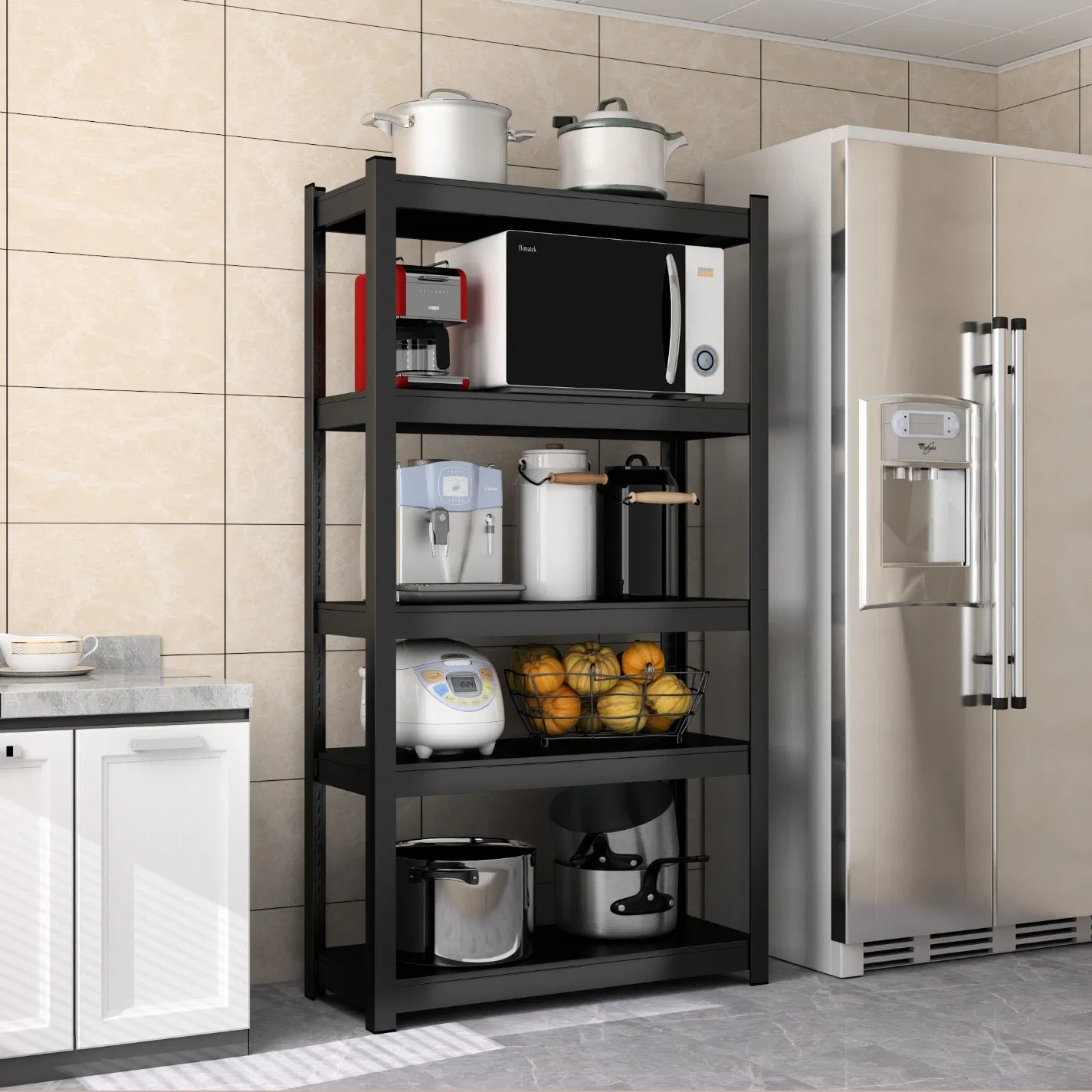Factory Direct Price Office Slotted Angle Shelving Boltless Rivet Shelf Metal Steel Storage Rack