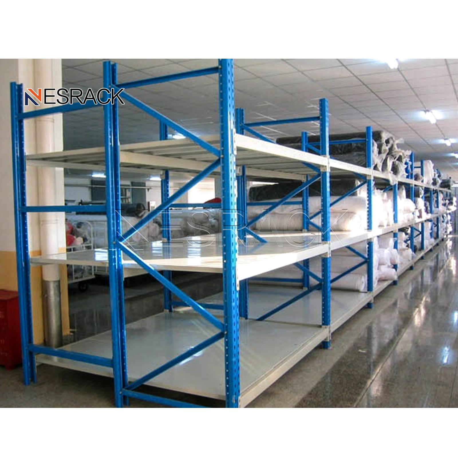 Easy In Stall Storage Equipment Warehouse Industrial Powder Coating Cargo Steel Iron Tool Supermarket Stacking Storage Racks