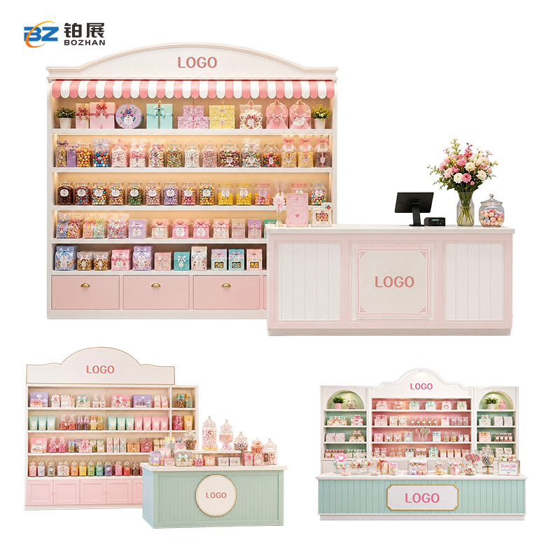 Customizable Double-Sided Display Cabinets Supermarket Shelves Convenience Store Sweet Candy Jerky Mall Atrium Special Sales