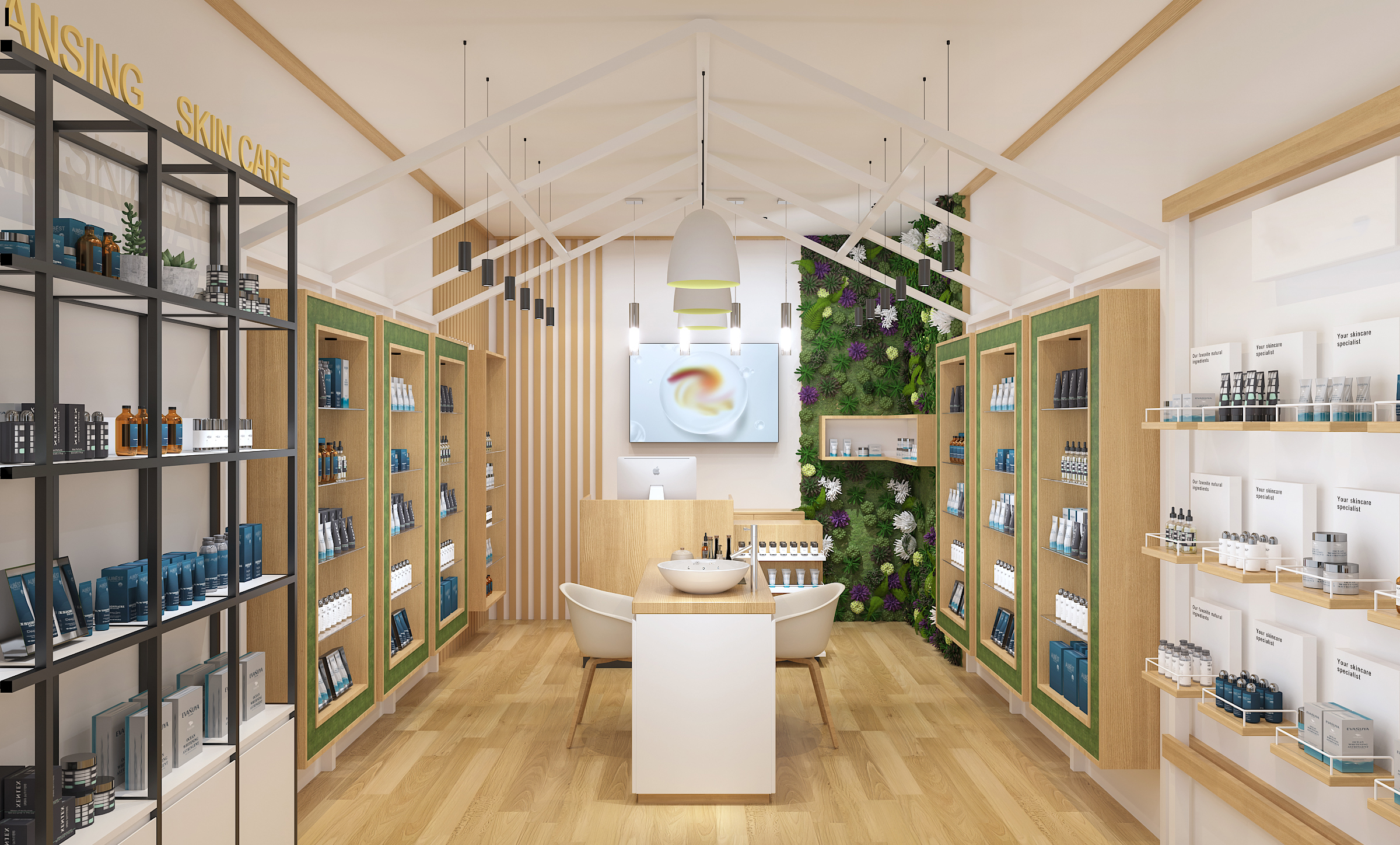 Final store decorated totally as the 3D design