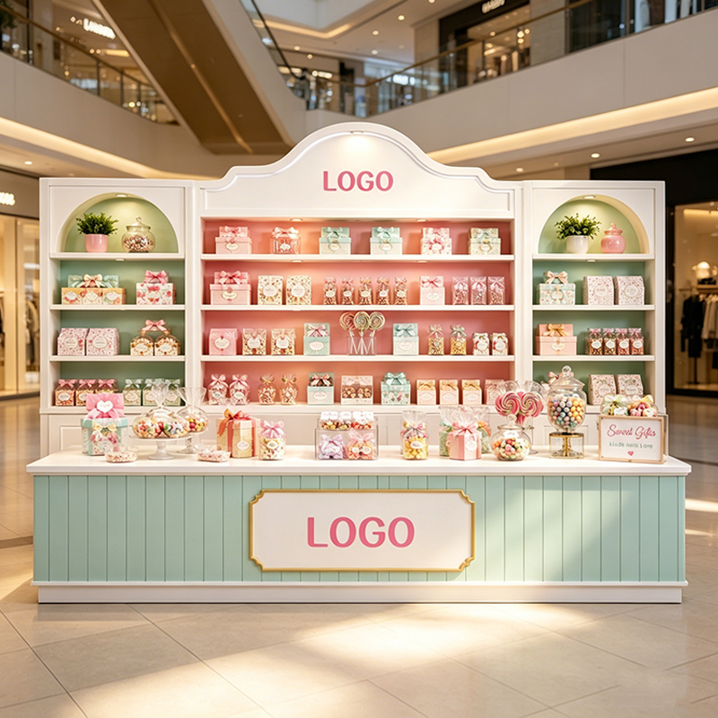 Customizable Double-Sided Display Cabinets Supermarket Shelves Convenience Store Sweet Candy Jerky Mall Atrium Special Sales