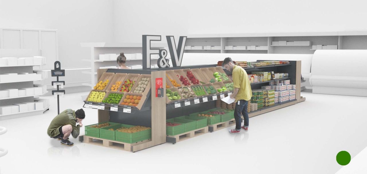 Fruit and Vegetable Display Rack