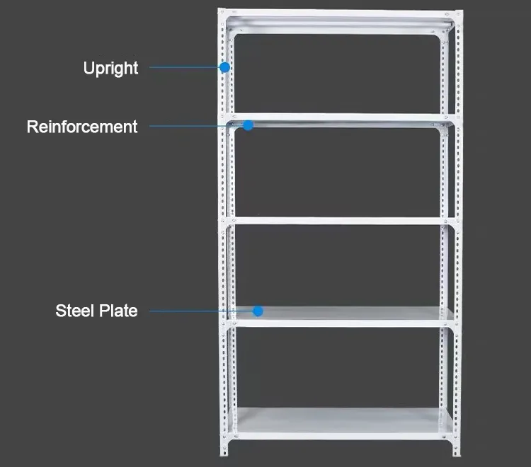 Basic Customization Metal Garage Rivet Adjustable Industrial Steel Heavy Duty Shelving Unit Boltless/Rivet Racking