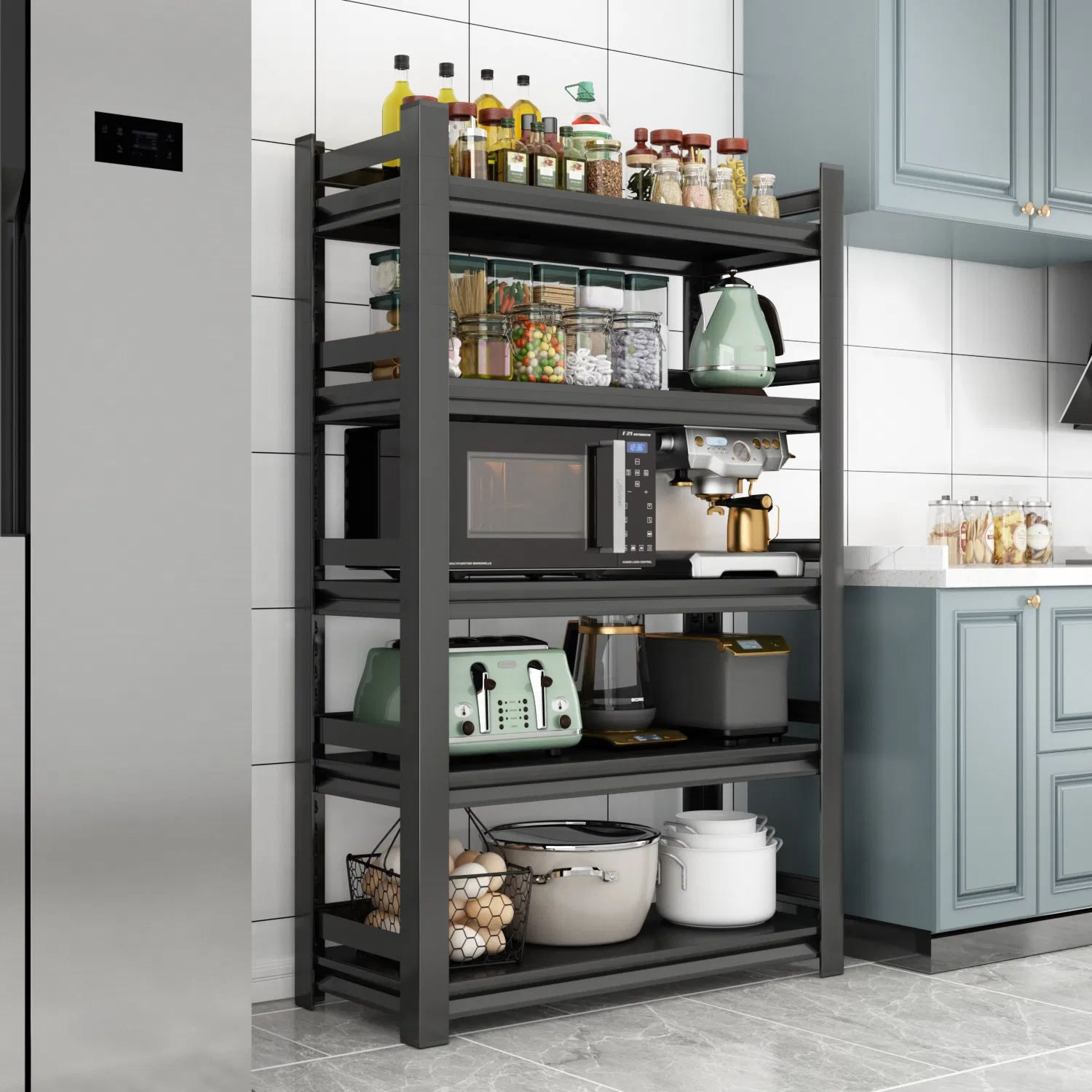 Factory Direct Price Office Slotted Angle Shelving Boltless Rivet Shelf Metal Steel Storage Rack