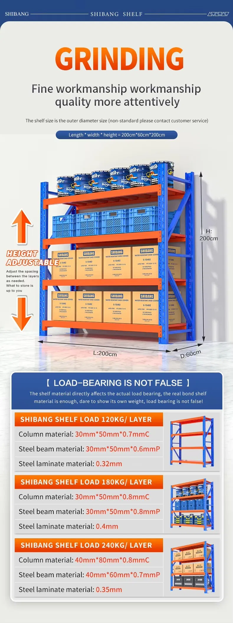 Stackable Shelving Assembly Details