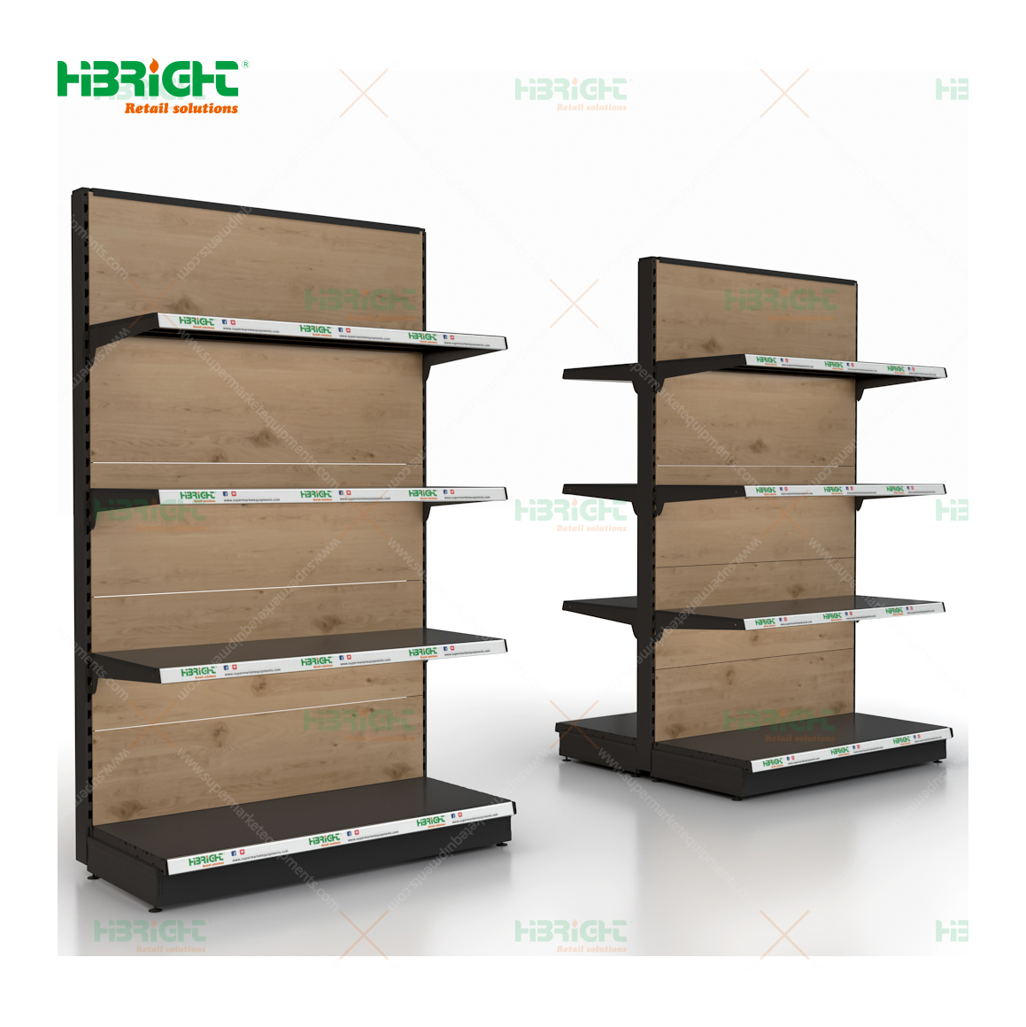 Highbright Customized Metal Combination Heavy Duty Adjustable Economical Display Stand Shelves with Durable Hooks