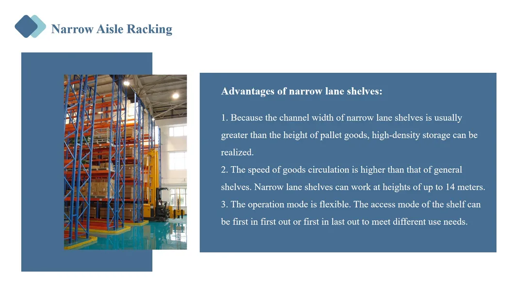 Modernization Warehouse Storage Very Narrow Aisle Vna Racks Heavy Duty Pallet Racking