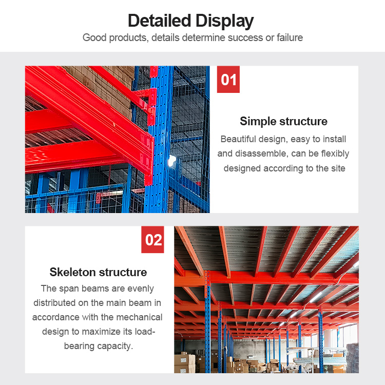 Industrial Customized Steel Structure Racks Supported Multi-tier Loft Mezzanine Floor Platform Racking