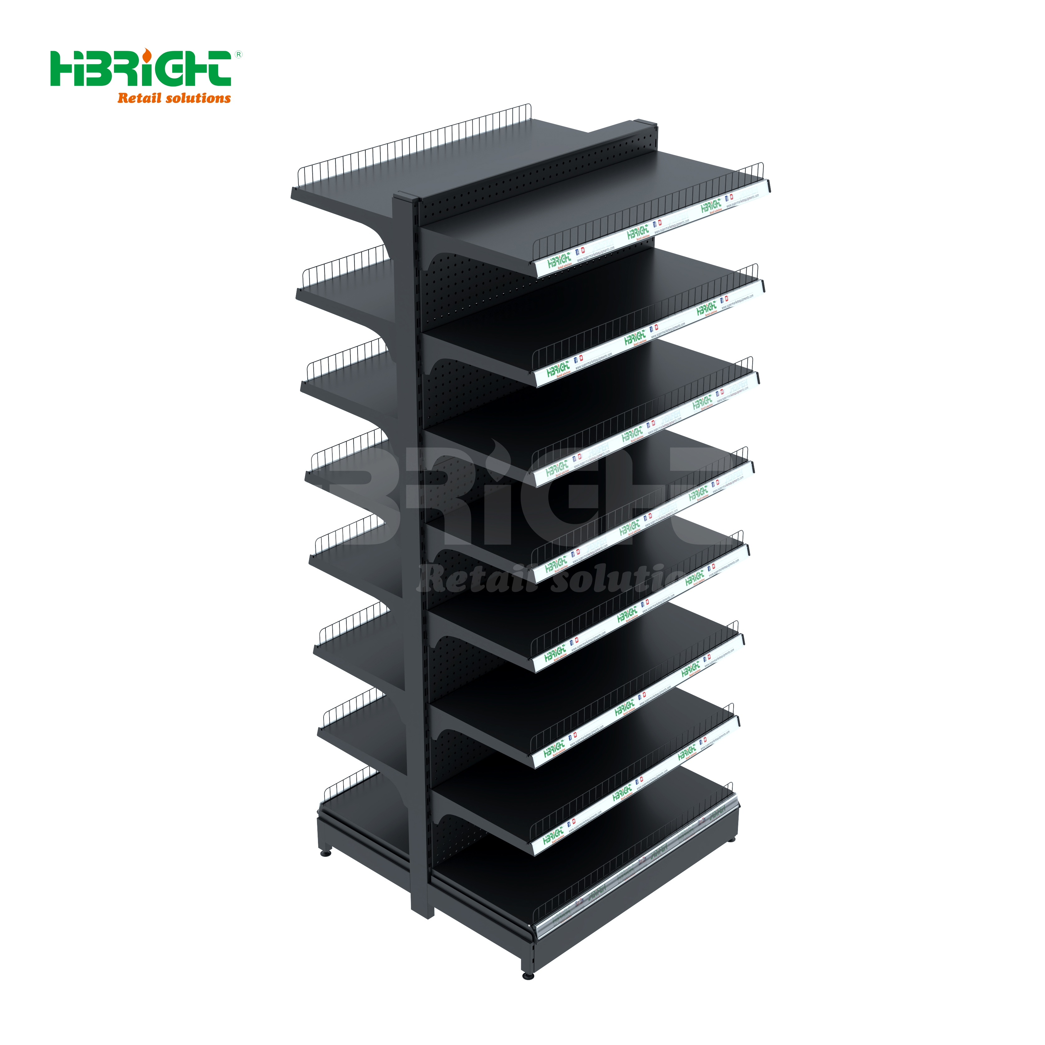 Highbright Customized Convenience Store Shelves Durable Simple Design Store Racks Supermarket Racks