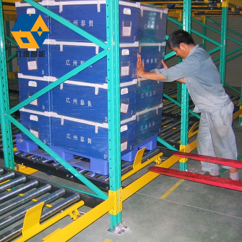 Hot Sale FIFO Gravity Flow Roller Shelf Rack System Industrial Warehouse Storage Industrial Flow Gravity Pallet Racking
