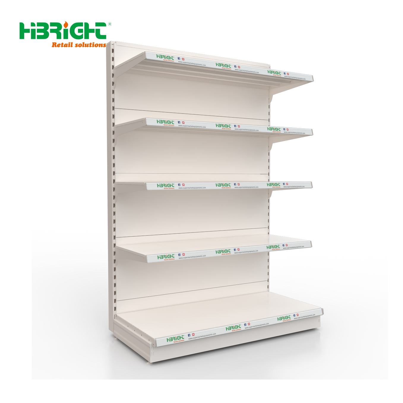 Highbright Customized Heavy Duty Supermarket Shelves White Supermarket Shelving Supermarket Shelves Wholesale