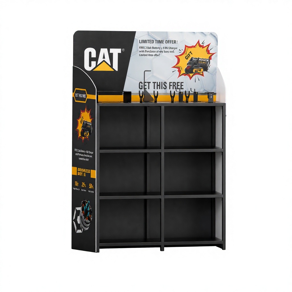 Heavy Duty Freestanding Luxury Modern Eco-Friendly Black Supermarket Store Retail Display Rack
