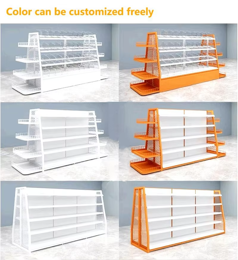 Factory Price Double-Sided Metal Light Duty Various Sizes Store Display Rack Supermarket Shelves For Displaying All Kinds Sweets