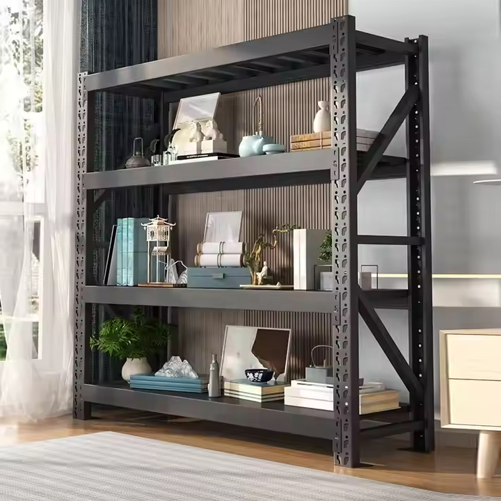 New Design-layer Steel Frame 4/5 Garage Stacking Shelf 300KG Heavy Duty Warehouse Storage Rack for Garage,Basement,Warehouse