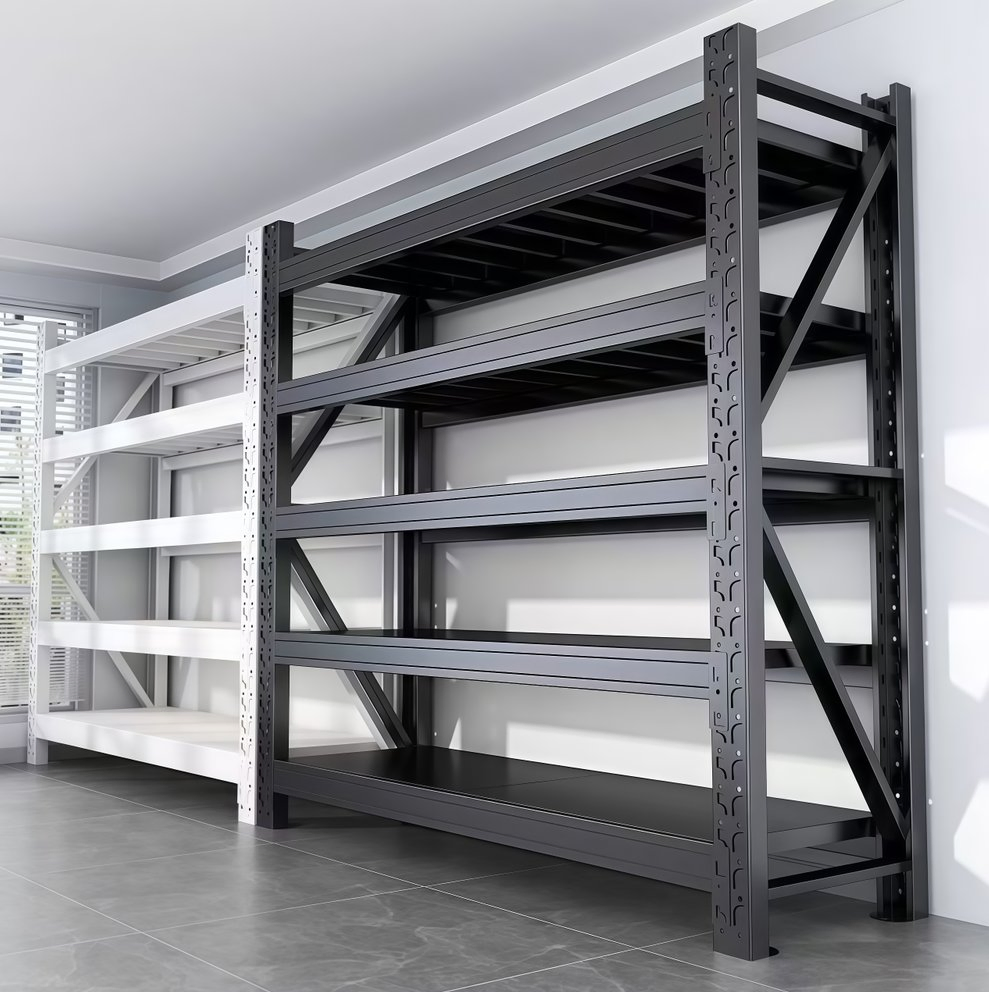 Steel Storage Racks Longspan Shelving for Garage and Warehouse Corrosion Protection Metal Shelving Heavy Duty Shelf
