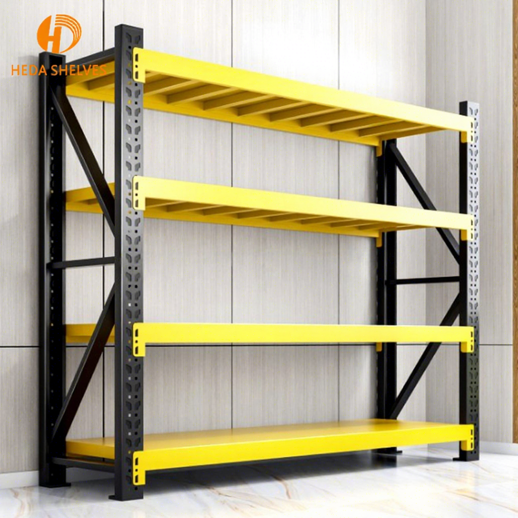 Boltless Adjustable Heavy Duty Load-Bearing 500kg/Layer Steel Racks Warehouse Industrial Stack Storage Racking Shelving System