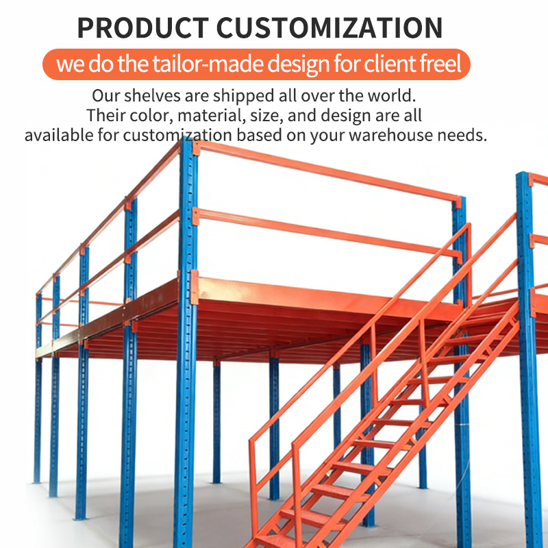 Custom Multi Level Industrial Mezzanine Racking System Warehouse Rack 300kg/sqm Load Capacity Corrosion Protection Steel Steel