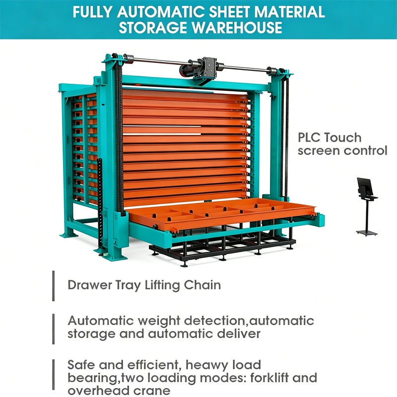 Heavy Duty Steel Sheet Metal Rack Intelligent Vertical Panel Warehouse Storage Shelving Units