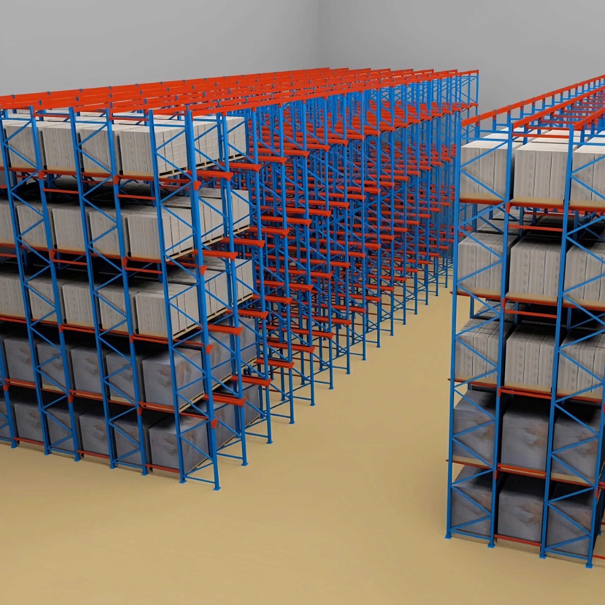 Adjustable Warehouse Heavy Duty Storage Very Narrow Aisle (VNA) Pallet Racking
