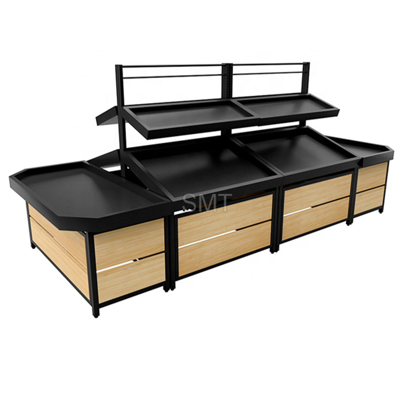 Wholesale Hypermarket/Supermarket/Store Wooden Supermarket Shelves Vegetable and Fruit Cabinet