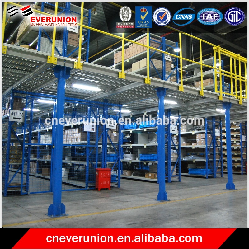 Corrosion Protected 5-Tier Steel Mezzanine Racks for Warehouses Multi-Tier Mezzanine Floors