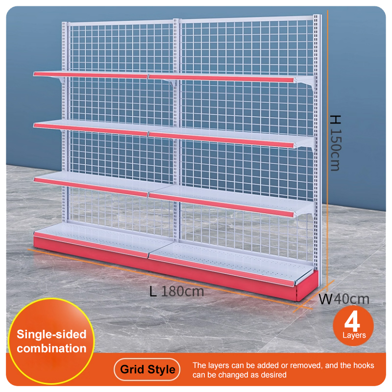 6 Layers Single Side Grocery Store Display Rack Gondola Shelf Supermarket Shelves