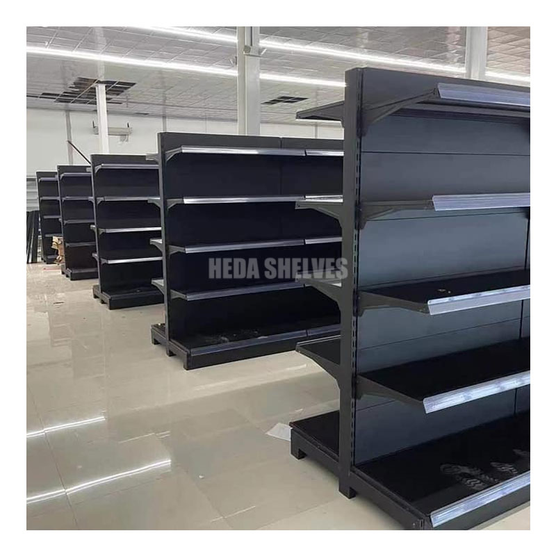 High Quality Double Sided Supermarket Shelves For Sale Retail Store Wall Gondola Shelf