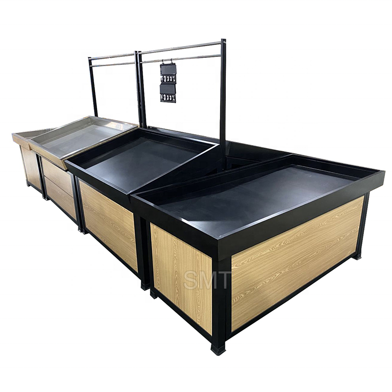 Wholesale Hypermarket/Supermarket/Store Wooden Supermarket Shelves Vegetable and Fruit Cabinet